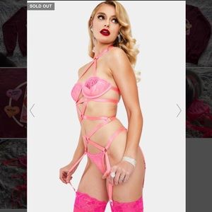 🙌SOLD OUT!! DollsKill SWEET FLIRT ALERT STRAPPY GARTER TEDDY